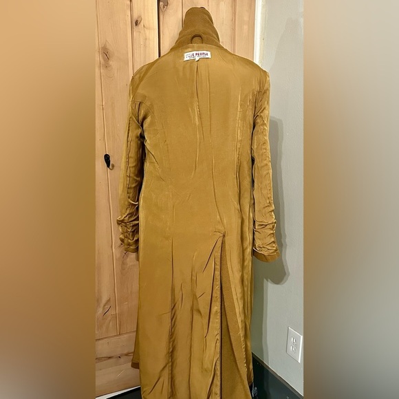 Free People Victoria Pleated Trench Coat Camel XS EUC - Picture 14 of 16